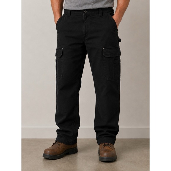 Duluth Trading Co Other - Duluth Trading Co Cargo Pants Mens 34x34 Black Fire Hose Cotton Workwear Utility